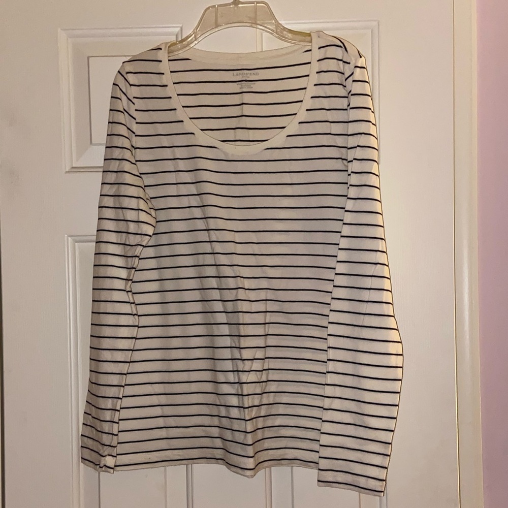 Land’s End Striped Long-Sleeve Shirt